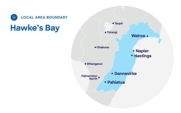 Hawke's Bay LAC area map