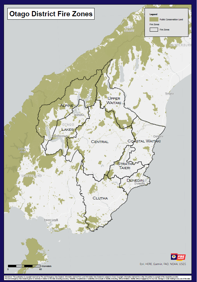 Fire season change for Otago fire zones icon